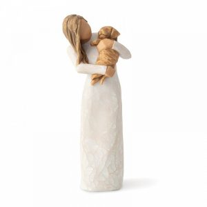 Adorable You with Dog Light 28039 Willow Tree Beeldje