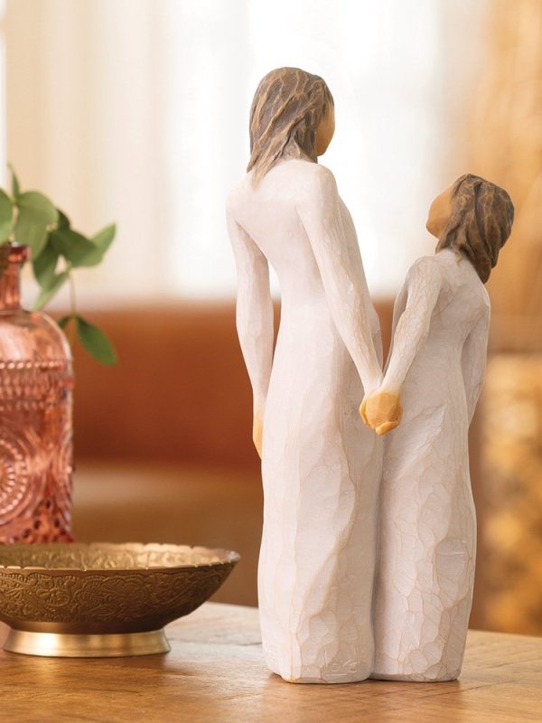 Achterkant van het Willow Tree beeldje Time Together 28323